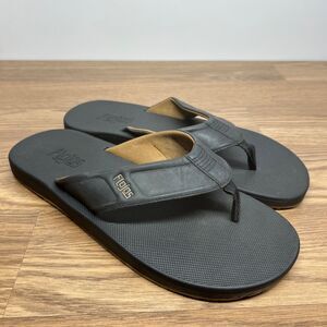 Flojos Men's Flip Flop Thong Sandals |‎ Black | US 10